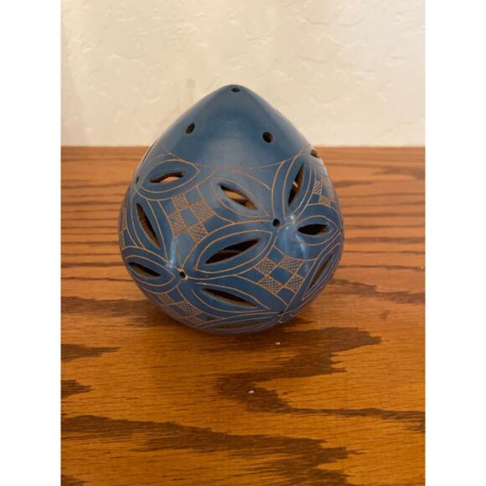 Blue  Petal Terracotta Tealight